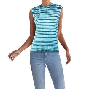 AGOLDE Futura Blue Tie-Dyed Muscle Tee Tank Top Sleeveless size medium